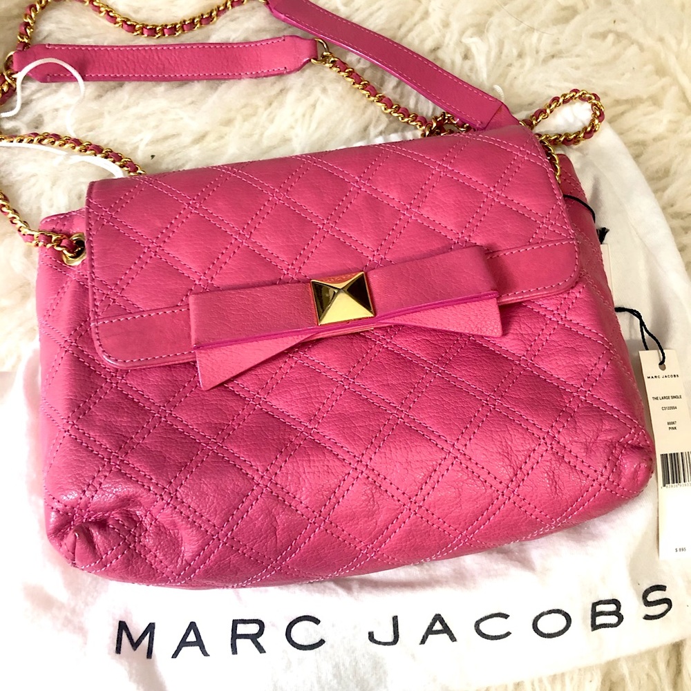 Marc Jacobs Chain Strap pink quilted Bag